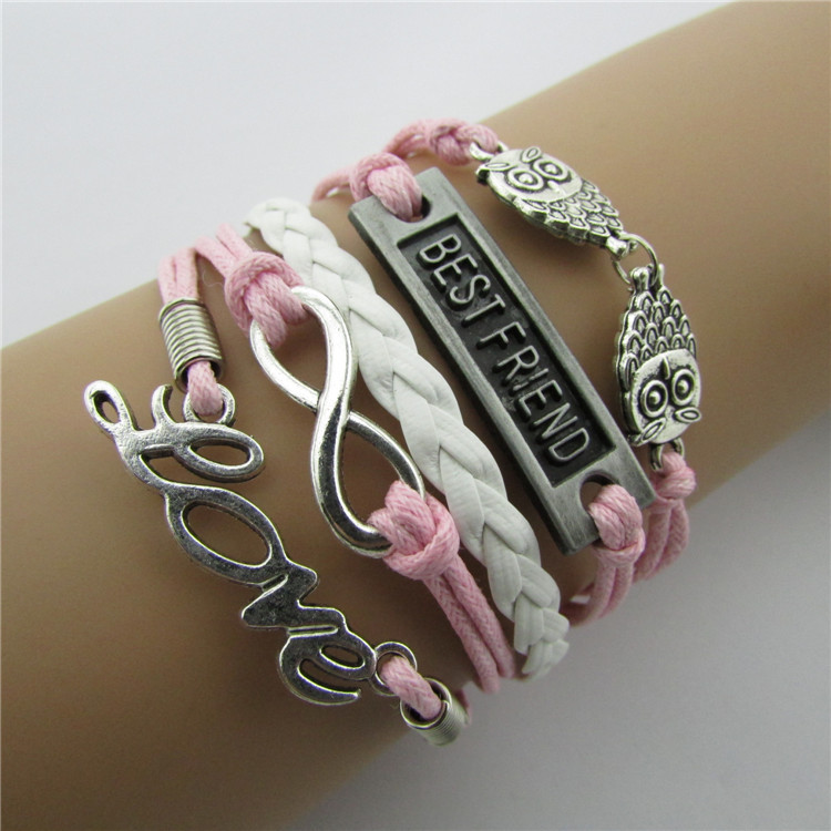 Bracelet Love Best Friend Owl Pink Beautiful Bracelets Christmas Bracelet Love Best Friend Owl Pink Beautiful Bracelets Christmas Gift Valentine S Day Birthday