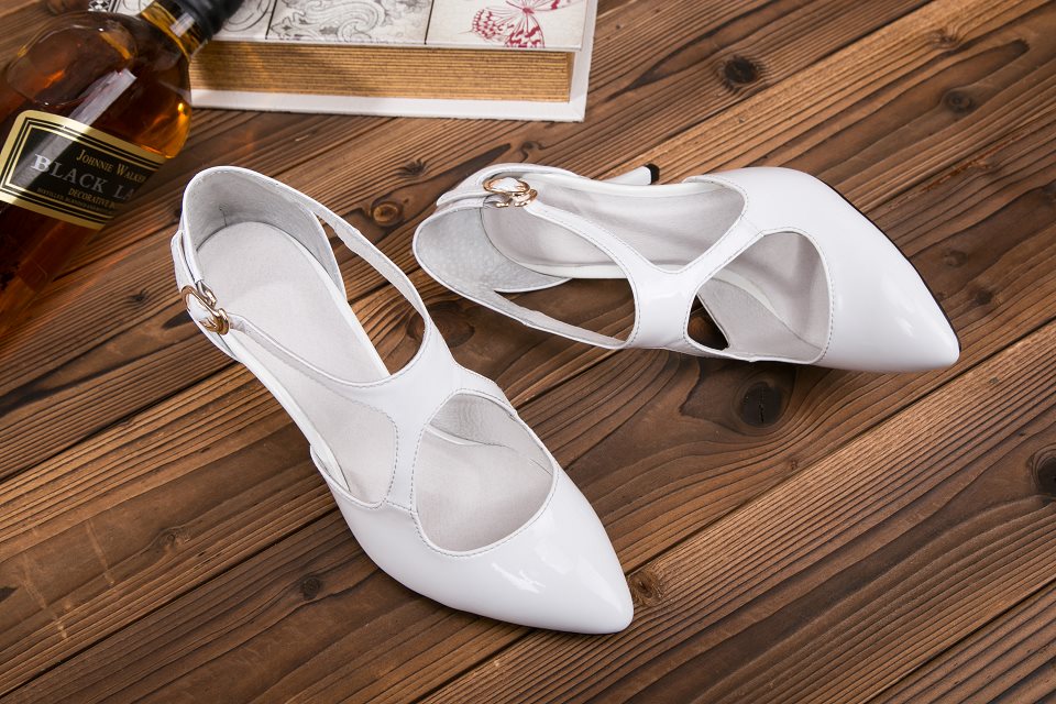 white heels for work