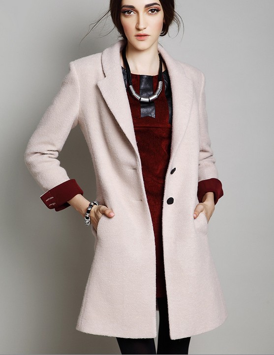 Women Coat Apricot Coat Jacket on Luulla